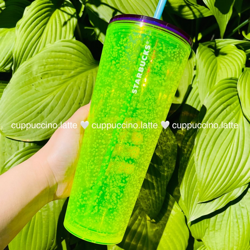 🫧LAST SET🫧Starbucks Summer 2023 Lime & Tangerine Bubbleseed Infused Tumblers - Picture 2 of 12